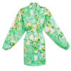 Afbeeldingen van 50% Korte kimono groene bloemen.