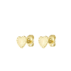 Afbeeldingen van Hartjes vormige oorbellen met patroon - goud