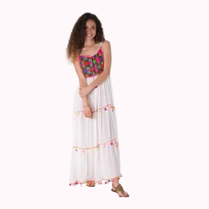 Afbeeldingen van Lange jurken met pompons
