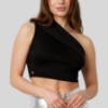 Afbeeldingen van One shoulder classic top - zwart