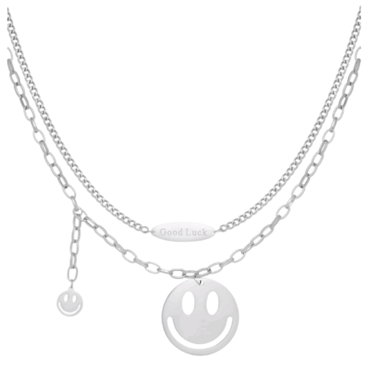 Afbeeldingen van Happy life ketting - zilver