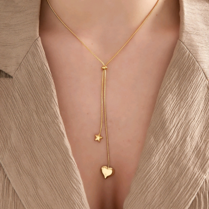 Afbeeldingen van Twinkling heart ketting - goud