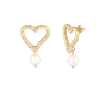 Afbeeldingen van Sweetheart Pearls oorbellen - goud