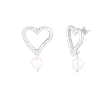 Afbeeldingen van Sweetheart Pearls oorbellen -zilver