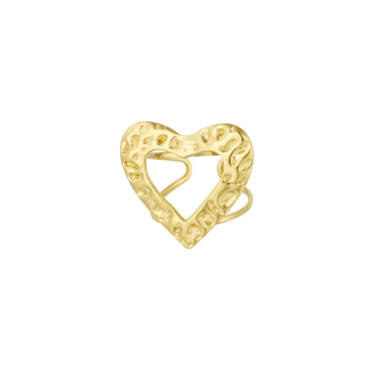 Afbeeldingen van Textured Love ring - goud