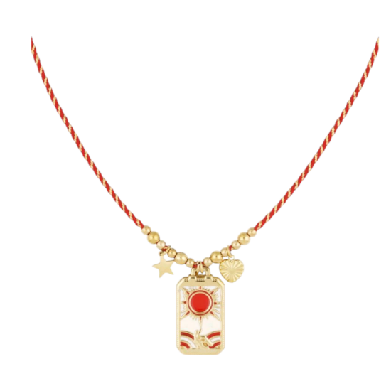 Afbeeldingen van Eclipse Charm Necklace - Red