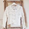Afbeeldingen van Vest Borduursel  3/4 mouw -wit