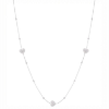 Afbeeldingen van Hartjes lange ketting zilver
