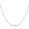 Afbeeldingen van Multi heart lange ketting zilver