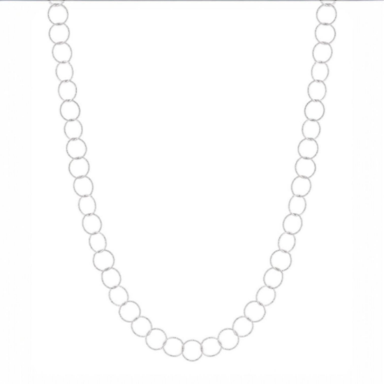 Afbeeldingen van Lange ketting ronde schakels zilver