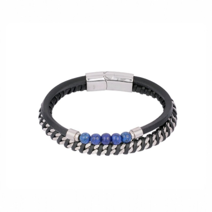 Afbeeldingen van Heren armband serenity - zwart blauw