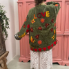 Afbeeldingen van Velvet Jacket LOVE green