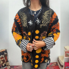 Afbeeldingen van Velvet Jacket heart black orange yellow