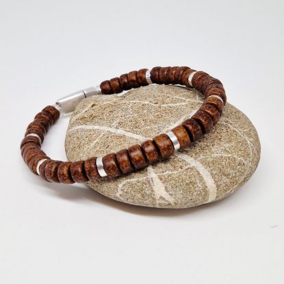 Afbeeldingen van Erik bruin keramiek kralen