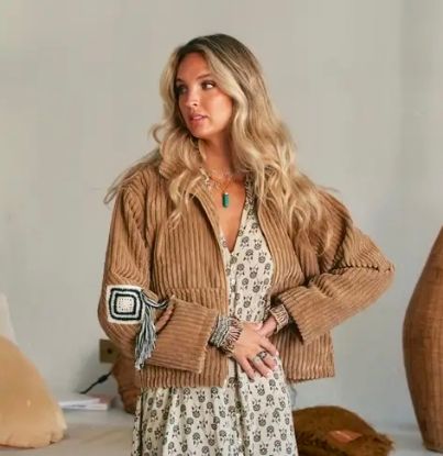 Afbeeldingen van Revival rib jasje TOFFEE