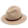 Afbeeldingen van Klassieke wollen Fedora hoed beige