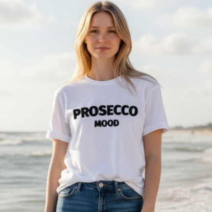 Afbeeldingen van T-shirt met “Prosecco Mood”