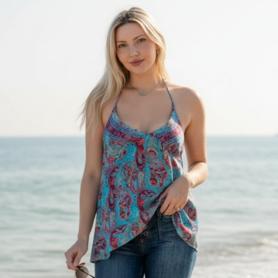 Afbeeldingen van Desigual zijden zomertop