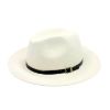 Afbeeldingen van Klassieke wollen Fedora hoed wit