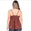 Afbeeldingen van Top met paisleyprint en zijden bandjes
