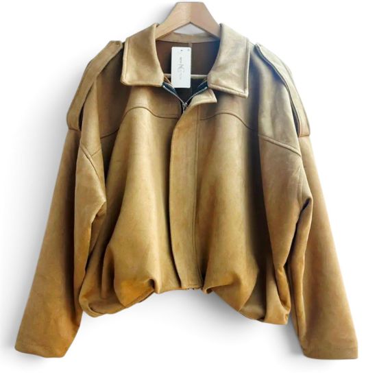 Afbeeldingen van Suède jas camel
