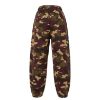 Afbeeldingen van Ballonbroek van suedine met camouflageprint bordeaux 