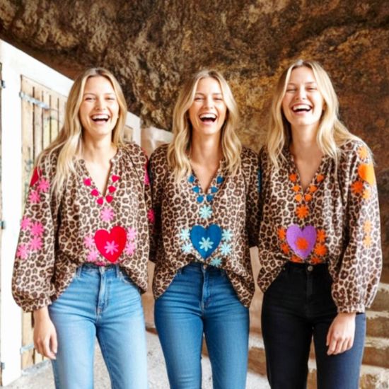 Afbeeldingen van TOUT - Blouse Panter Isis rood